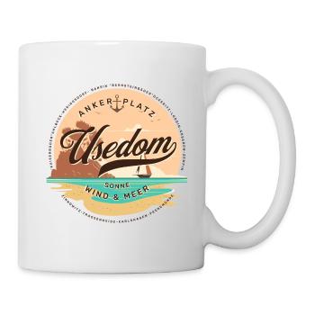 Ankerplatz Usedom - Tasse - Weiß - Rechts