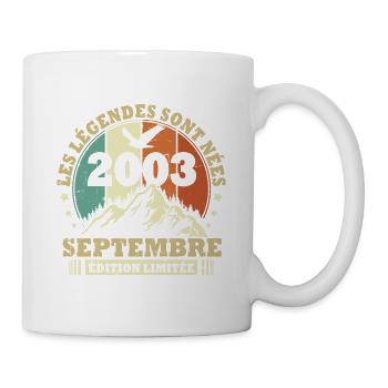 Vintage septembre 2003 vintage cadeau anniversaire - Mug blanc - blanc - Droite