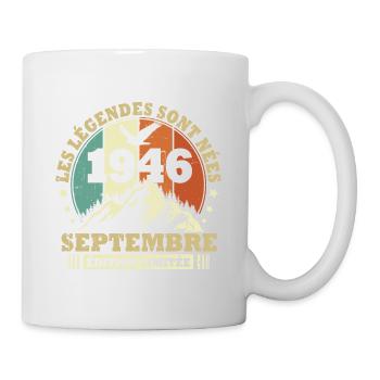 Vintage septembre 1946 vintage cadeau anniversaire - Mug blanc - blanc - Droite