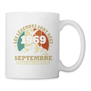 Vintage septembre 1969 vintage cadeau anniversaire - Mug blanc - blanc - Droite