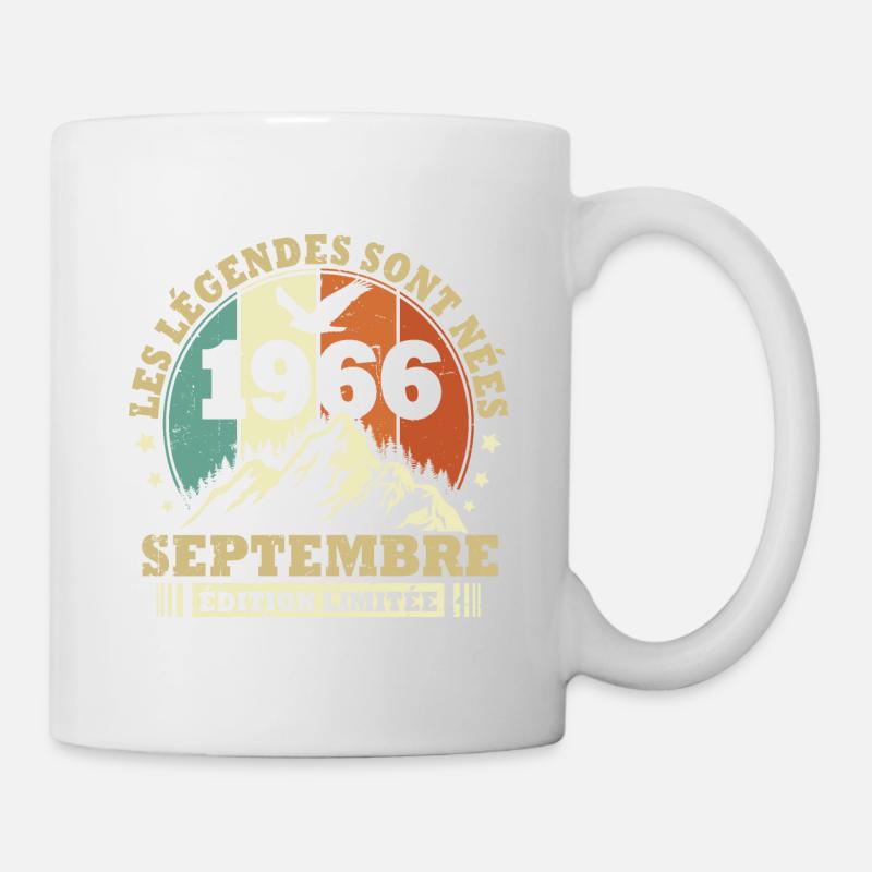 Vintage septembre 1966 vintage cadeau anniversaire - Mug blanc - blanc
