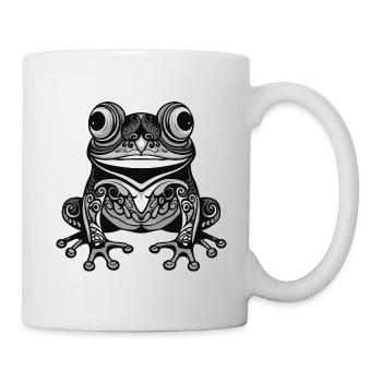 Frosch Portrait Tier - Tasse - Weiß - Rechts