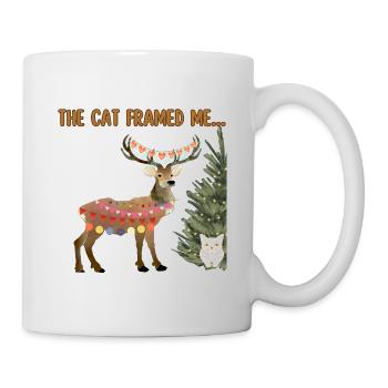the cat framed me... - Mug blanc - blanc - Droite