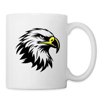 Eagle Head Silhouette - Mug - white - Right