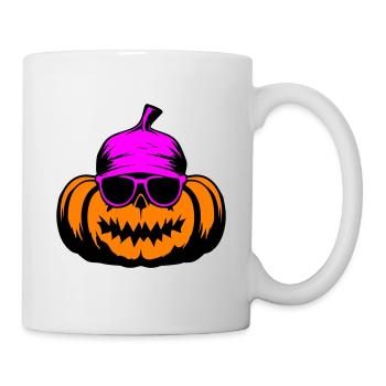 Citrouille Halloween Cool - Mug blanc - blanc - Droite