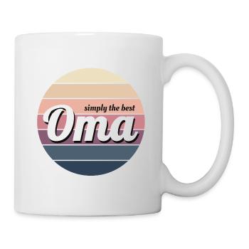 Oma - simply the best - Vintage - Sprüche - Tasse - Weiß - Rechts