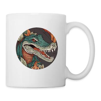Krokodil - Tasse - Weiß - Rechts
