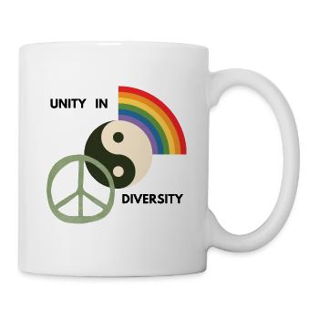 Rainbow Yin Yang Peace - Tasse - Weiß - Rechts