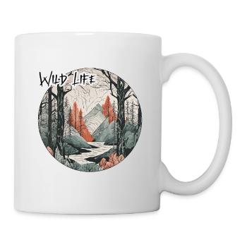 Forest / River / Wild / Life / River / Trees - Mug - white - Right