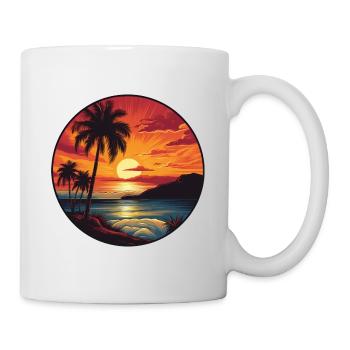 Sunset behind the Ocean - Mug - white - Right
