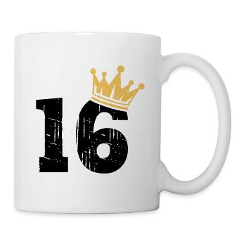 16 Krone 16. Geburtstag 16 Jahre - Tasse - Weiß - Rechts