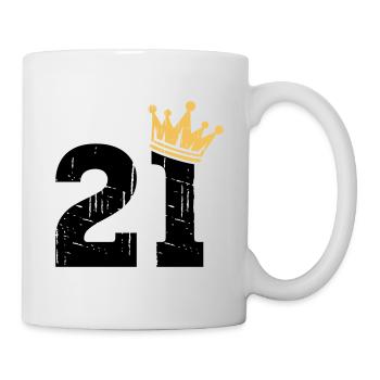 21 Crown 21st Birthday 21 years old - Mug - white - Right