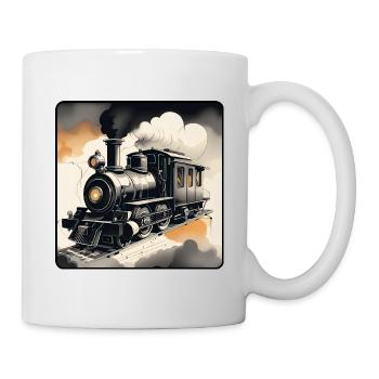 Steam locomotive No.9 by Cora.Art - Tasse - Weiß - Rechts