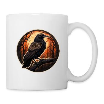 Krähe Halloween - Tasse - Weiß - Rechts
