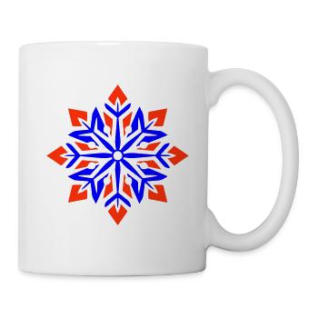 Schneeflocke Icon Winter - Tasse - Weiß - Rechts