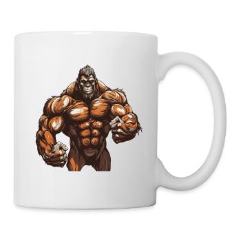 Gorille Muscles De Musculation - Mug blanc - blanc - Droite