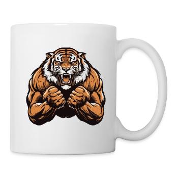 Tiger Muscles Beast Workout Gym - Mug blanc - blanc - Droite