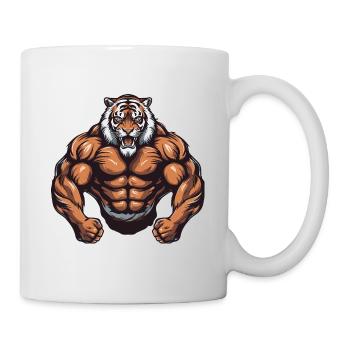 Tiger Muscles Beast Workout Gym - Mug blanc - blanc - Droite