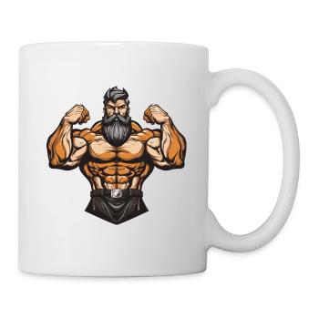 Bodybuilder Muscles Gym Workout - Mug - white - Right