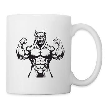 Musculation des muscles du chien - Mug blanc - blanc - Droite