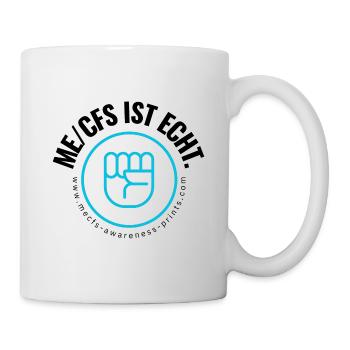 ME/CFS IST ECHT - türkise Faust - Tasse - Weiß - Rechts