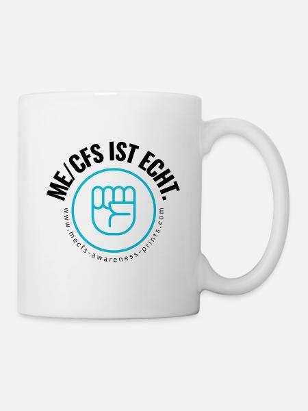 ME/CFS IST ECHT - türkise Faust - Tasse - Weiß