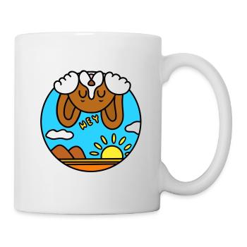 Beagle de dessin animé ludique drôle - Mug blanc - blanc - Droite