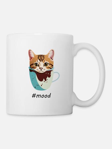 Kaffeekatze - Tasse - Weiß