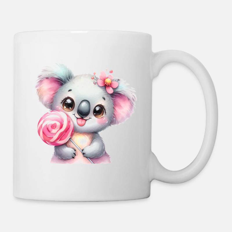Petite fille koala avec une sucette - Mug blanc - blanc