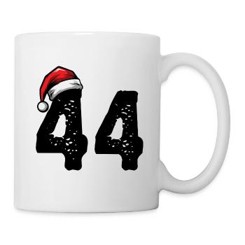 44 Zahl Weihnachten - Tasse - Weiß - Rechts