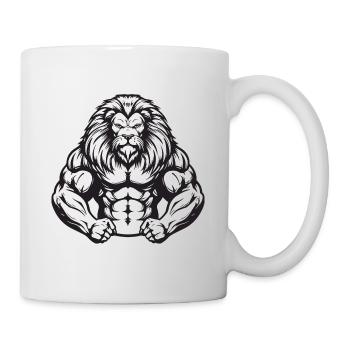 Gymnase d’entraînement Lion Muscles - Mug blanc - blanc - Droite