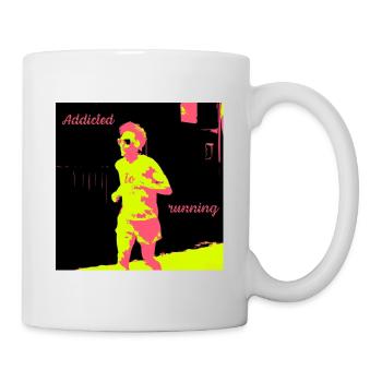 Jogger, laufsüchtiger Mann - Tasse - Weiß - Rechts