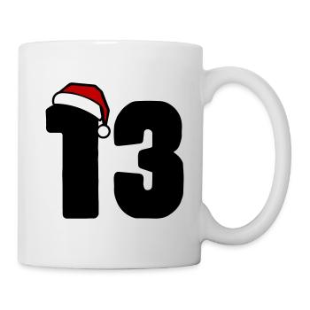 13 Zahl Weihnachten - Tasse - Weiß - Rechts