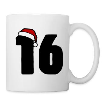 16 Zahl Weihnachten - Tasse - Weiß - Rechts