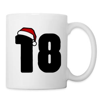 18 Zahl Weihnachten - Tasse - Weiß - Rechts