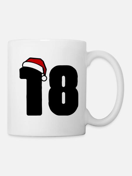 18 Numéro de Noël - Mug blanc - blanc