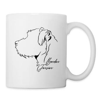 Border Terrier Profil Chiens Chien Wilsigns - Mug blanc - blanc - Droite