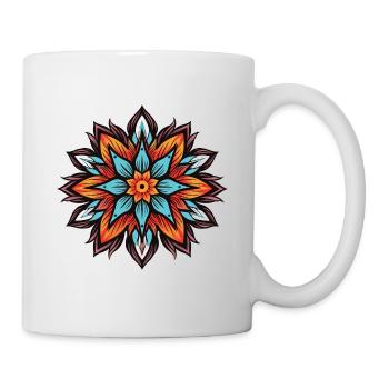 Frost Blume Mandala Symbol Stern Winter - Tasse - Weiß - Rechts