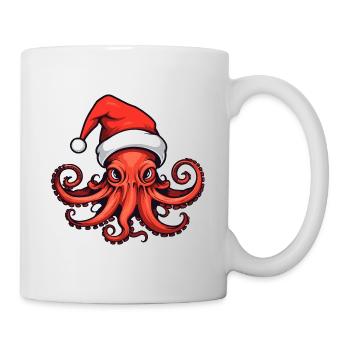 Oktopus Krake Weihnachten Tier - Tasse - Weiß - Rechts