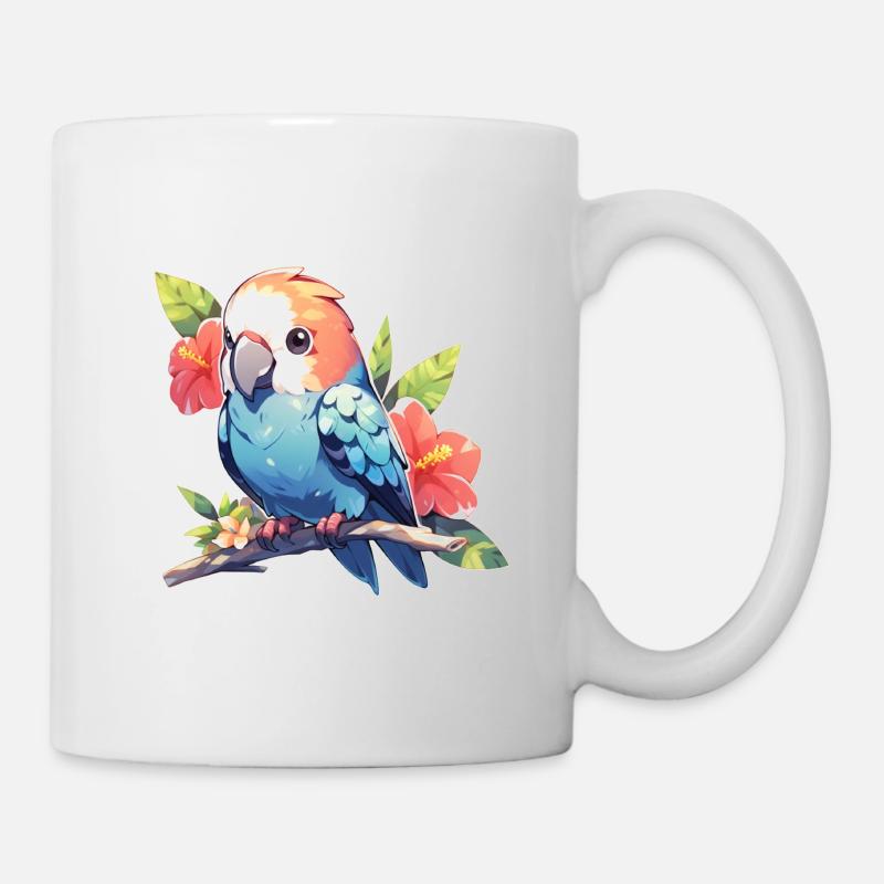 Élevage de perroquets et d’oiseaux - Mug blanc - blanc