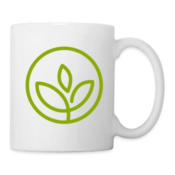 Logo with plant in circle - Mug - white - Right