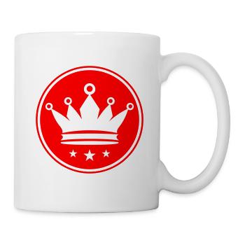Krone Icon Symbol - Tasse - Weiß - Rechts