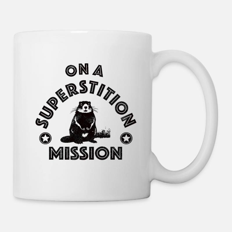 On a superstition mission mit Murmeltier - Tasse - Weiß