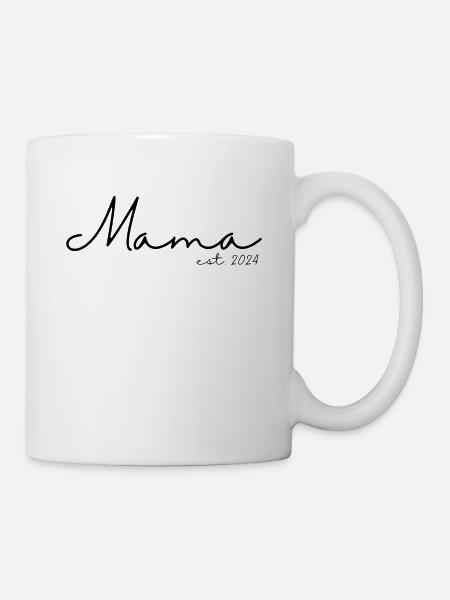 Mama seit 2024 / frisch gebackene Mama - Tasse - Weiß
