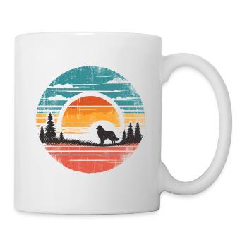 Berger australien Vintage coucher de soleil - Mug blanc - blanc - Droite