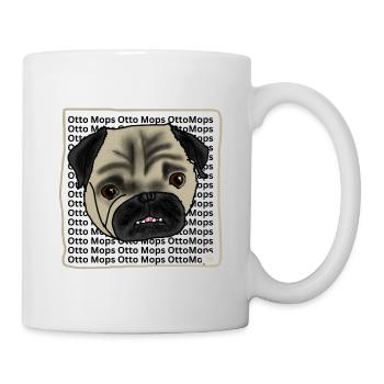 Otto Mops - Tasse - Weiß - Rechts