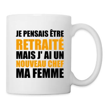 Retraite Humour Retraité Cadeau Homme Retraité - Mug blanc - blanc - Droite