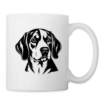 Tête de chien Beagle - Mug blanc - blanc - Droite