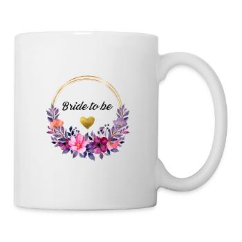 Junggesellinnenabschied Bride to be Blumenkranz - Tasse - Weiß - Rechts