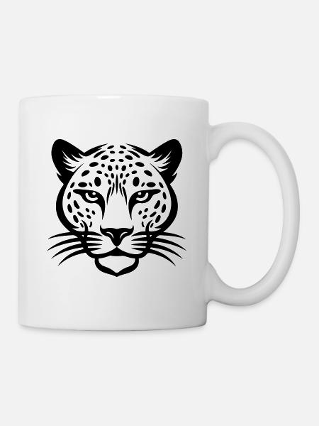 Gepard Kopf - Tasse - Weiß
